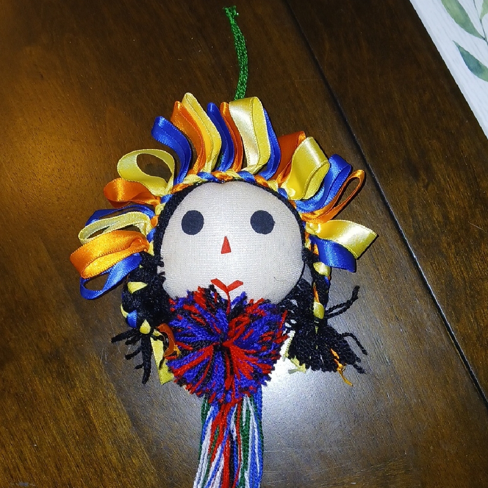 Colorful Ribbon Doll Ornament